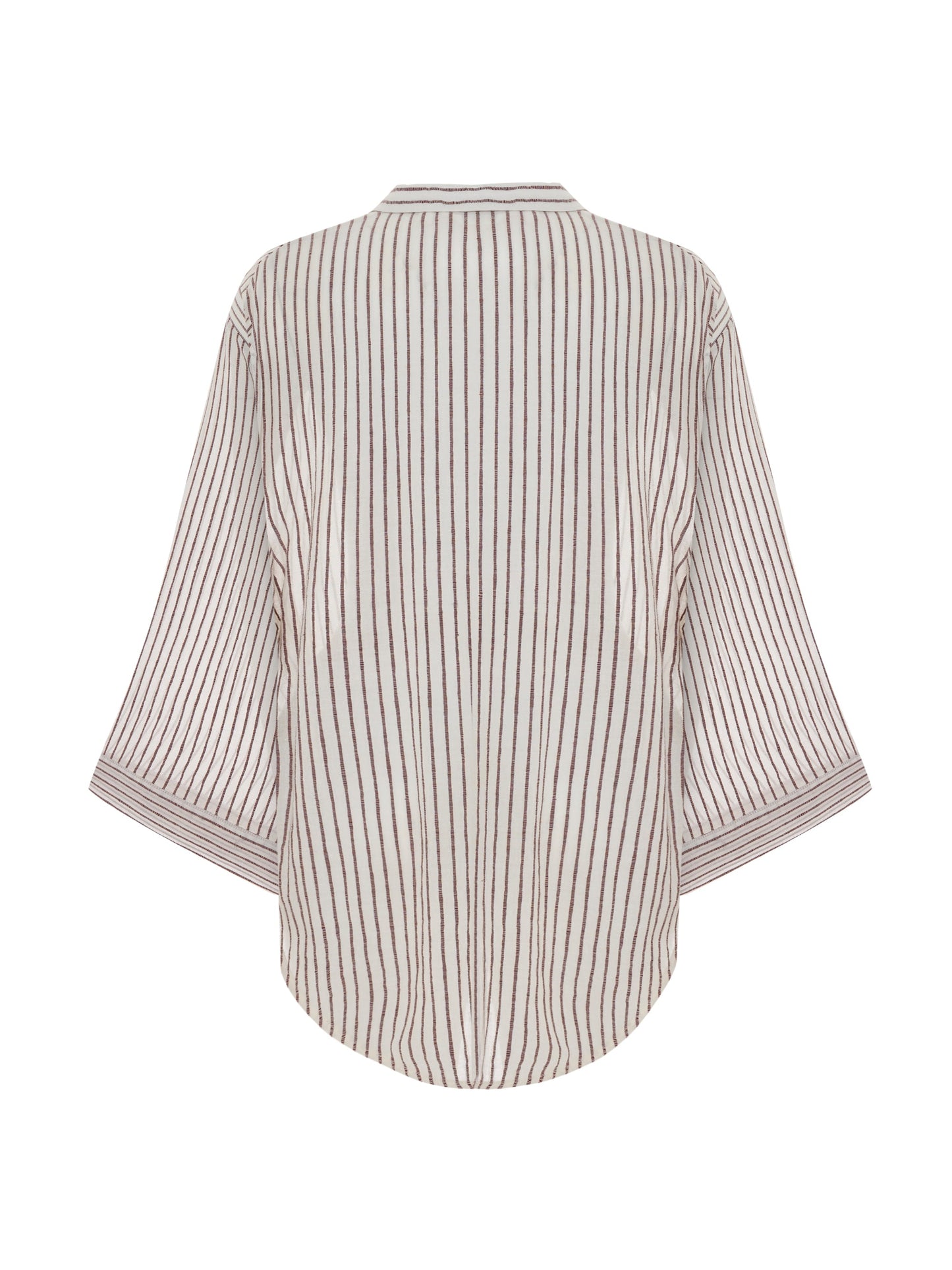 The Handloom Sade Top Burgundy Stripes