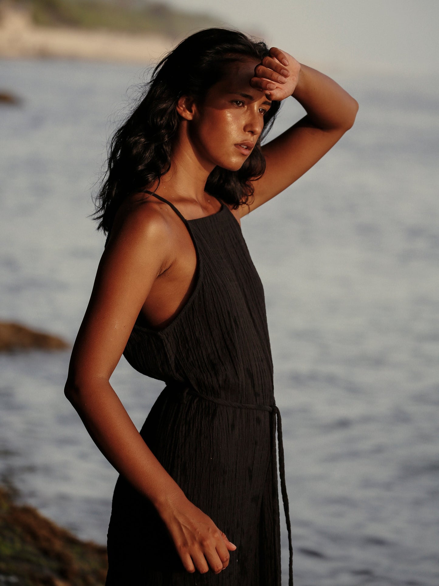 The Handloom Siesta Dress Black