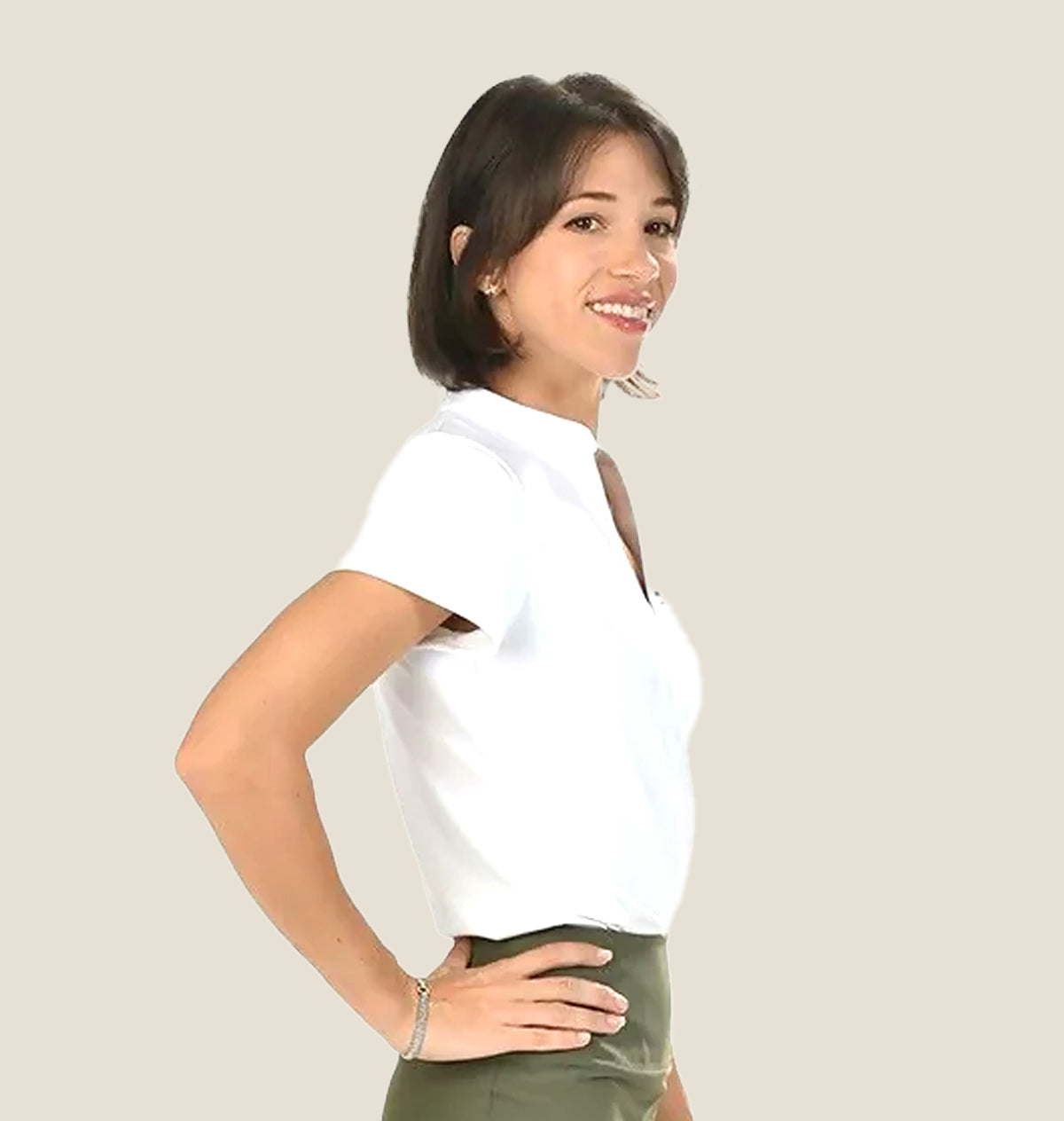 Smallwood's Women's T-shirt Mandarin V-Neck
