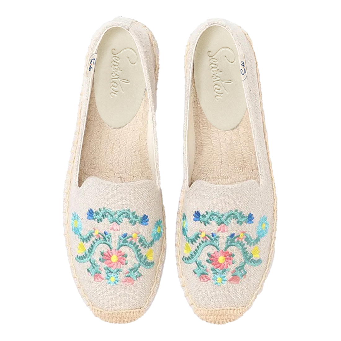 Sea Star Bayside Beach Club Espadrille Floral Creme