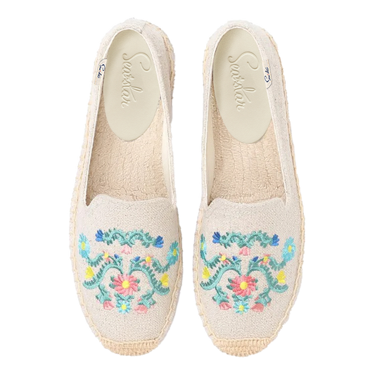 Sea Star Bayside Beach Club Espadrille Floral Creme