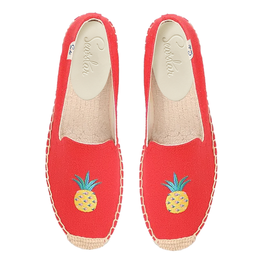 Sea Star Bayside Beach Club Espadrille Pineapple Red