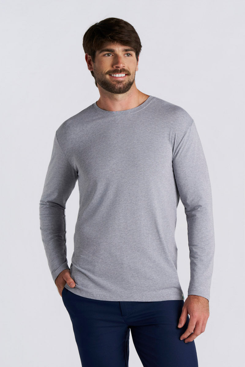 Morada | Men's Everyday Long Sleeve T-Shirt | Grey Heather