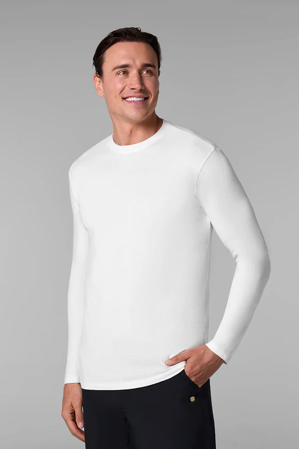 Coolibar Men's Morada Everyday Long Sleeve T-Shirt, White