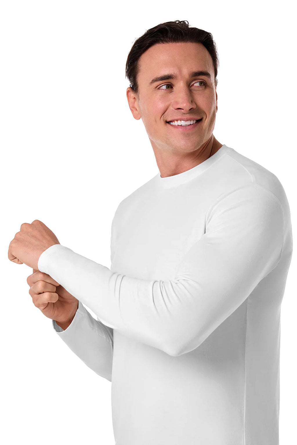 Coolibar Men's Morada Everyday Long Sleeve T-Shirt, White