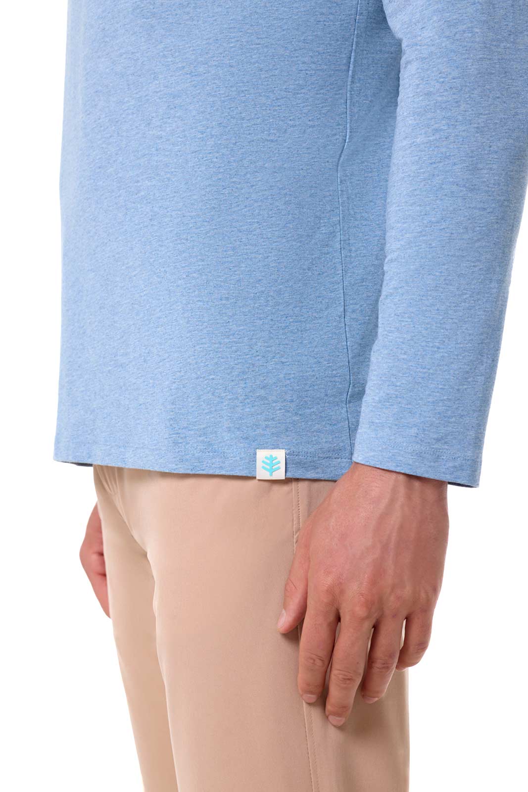 Morada | Men's Everyday Long Sleeve T-Shirt | Light Blue Heather