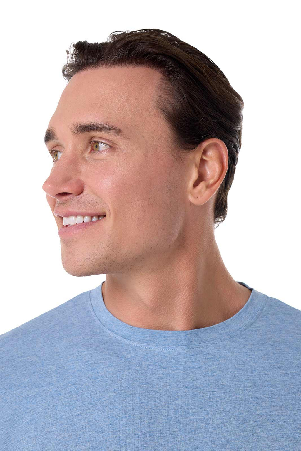 Morada | Men's Everyday Long Sleeve T-Shirt | Light Blue Heather