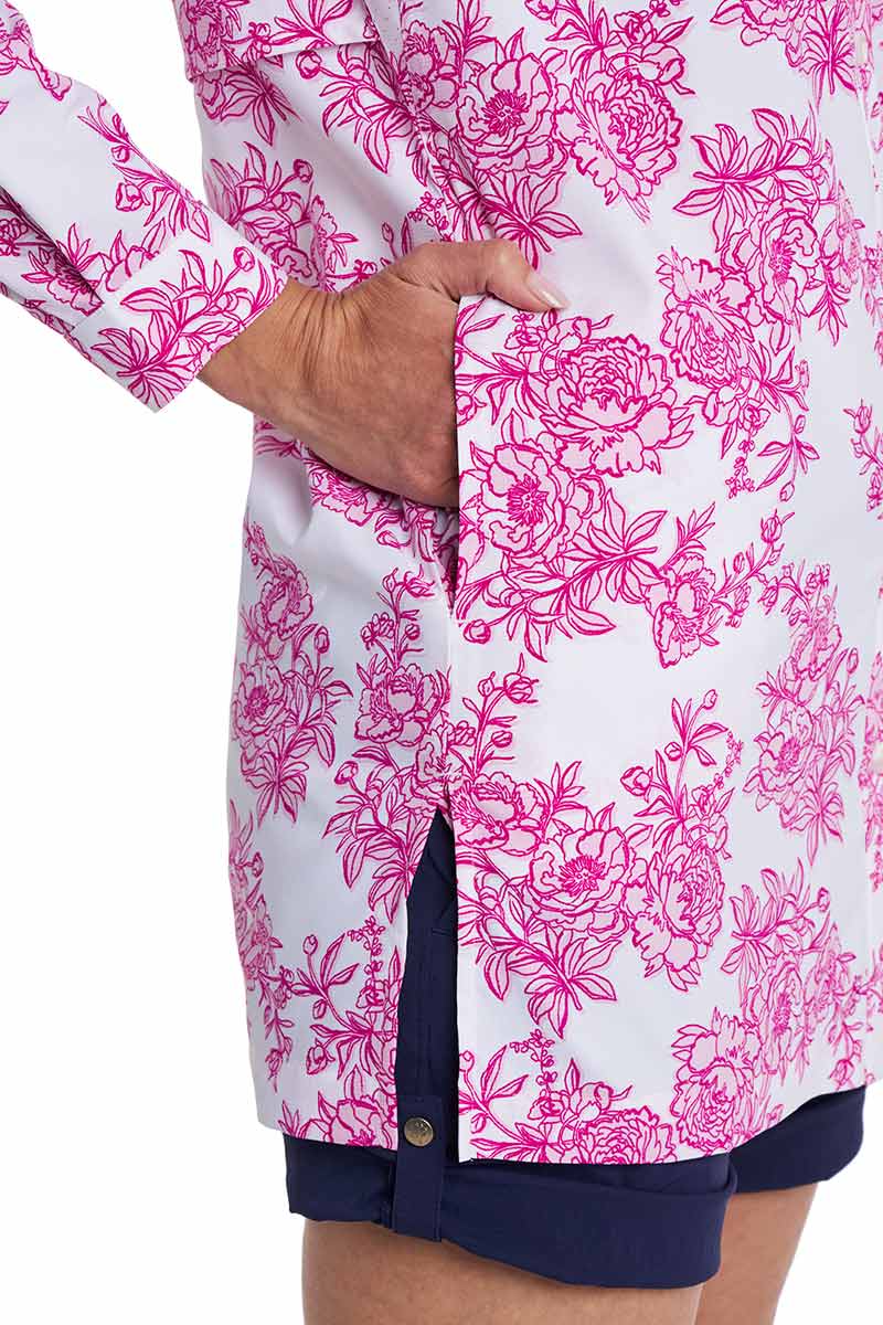 Iztapa Coastal | Sun Shirt | Fuchsia Bouquet