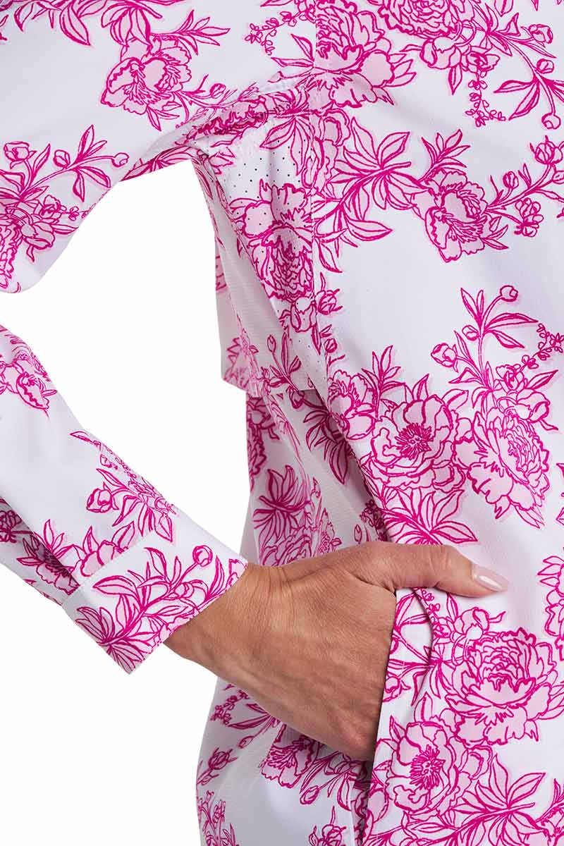 Iztapa Coastal | Sun Shirt | Fuchsia Bouquet
