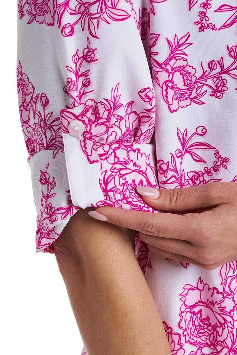 Iztapa Coastal | Sun Shirt | Fuchsia Bouquet