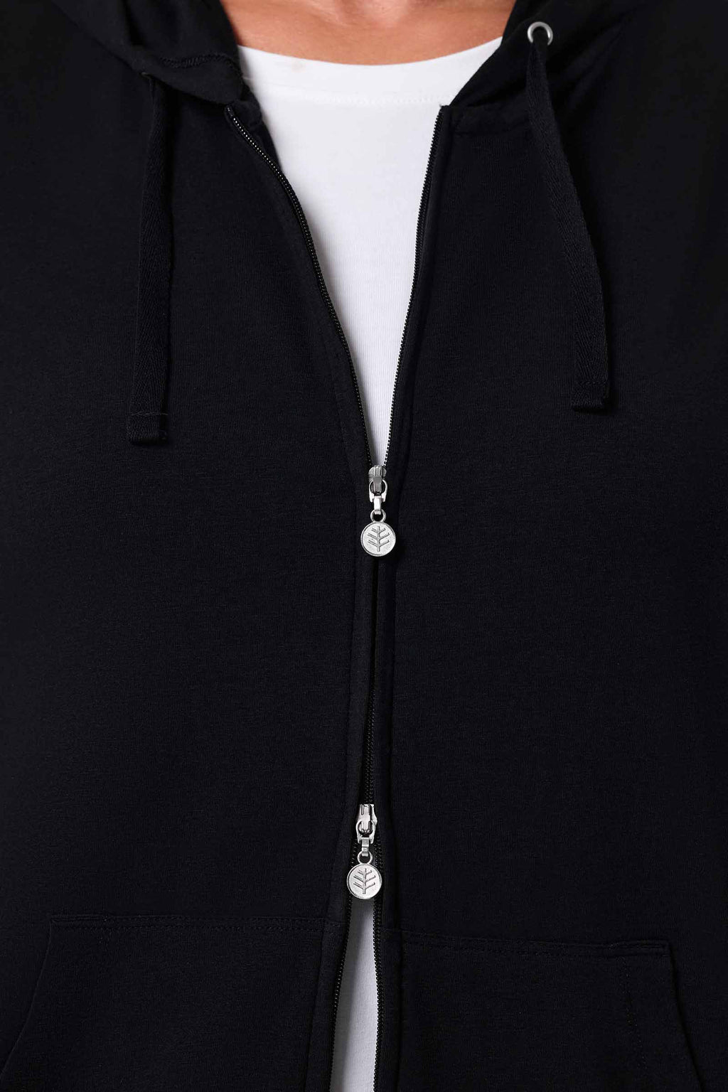 Seaside | Women's Zip-Up Hoodie | Black