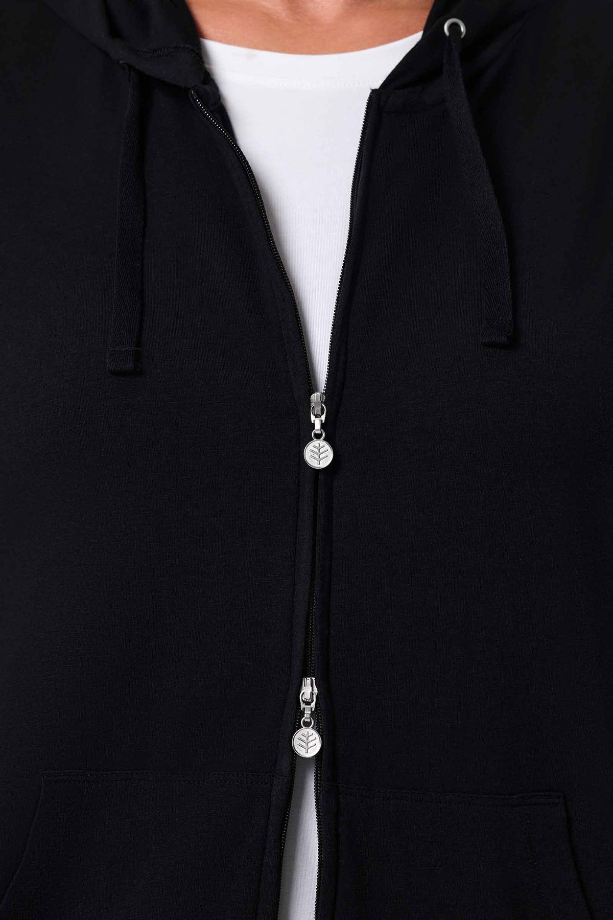 Seaside | Women's Zip-Up Hoodie | Black