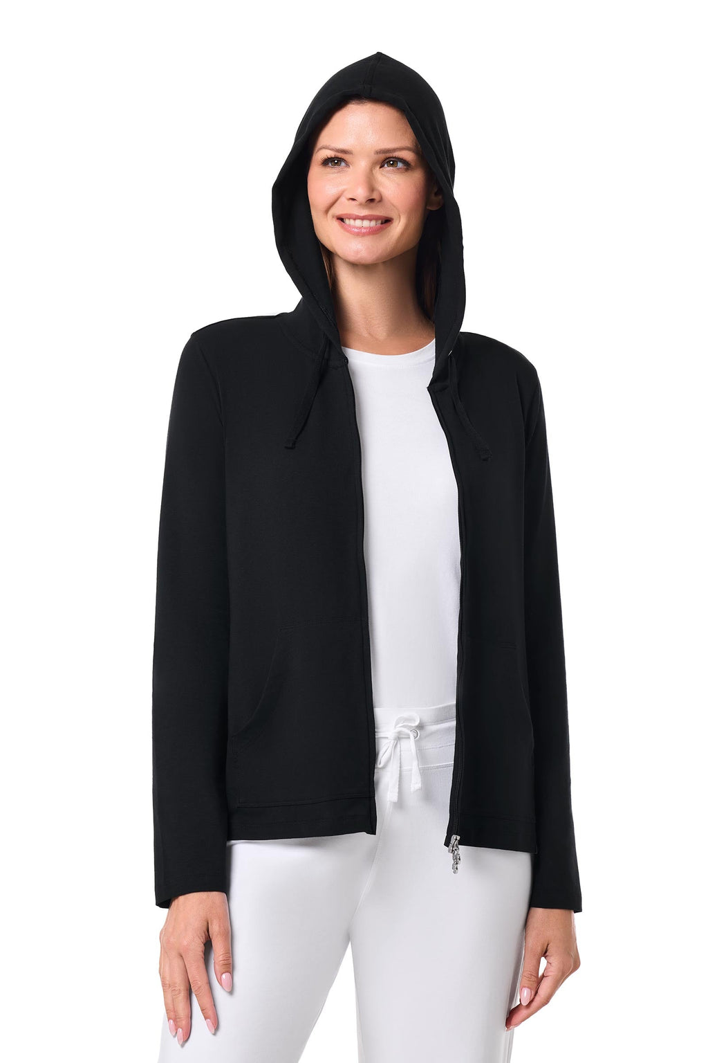 Seaside | Women's Zip-Up Hoodie | Black