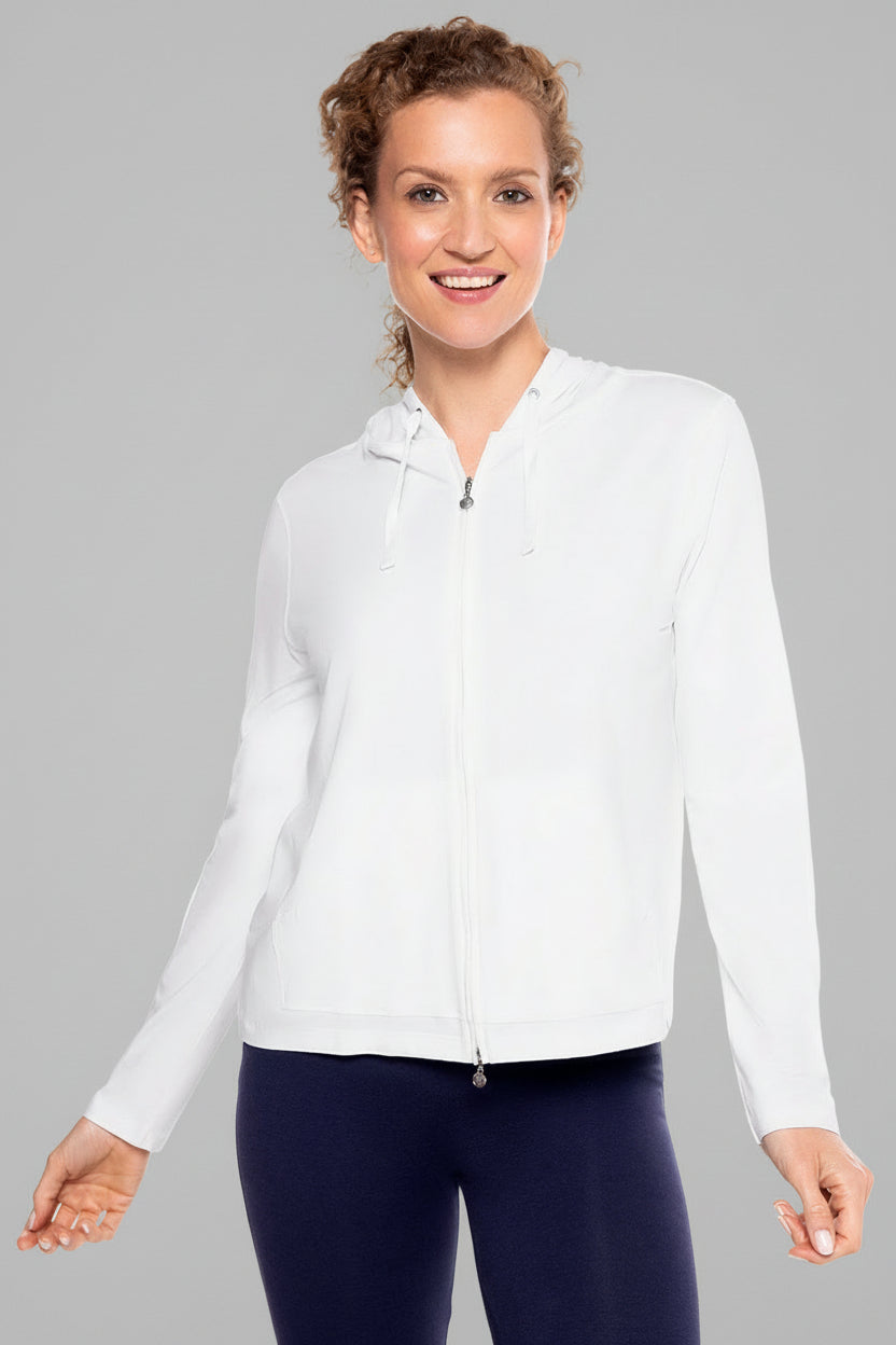 Seaside | Women's Zip-Up Hoodie | White