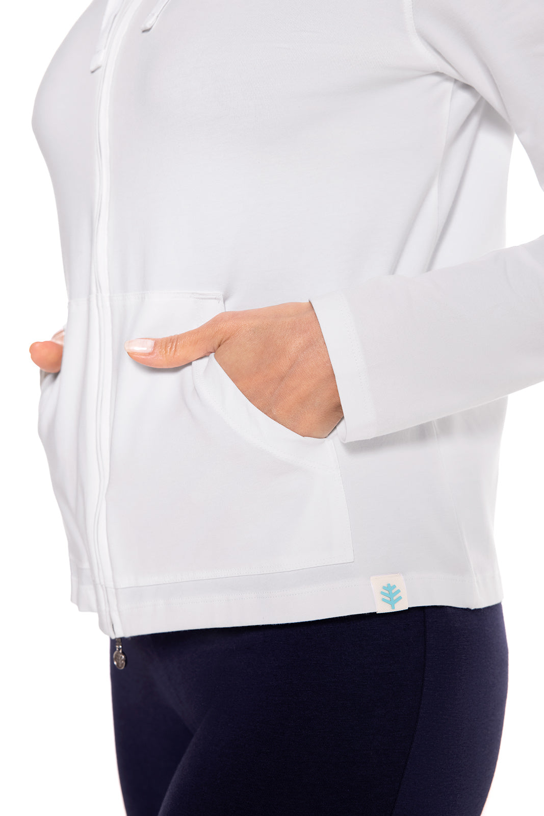 Seaside | Women's Zip-Up Hoodie | White