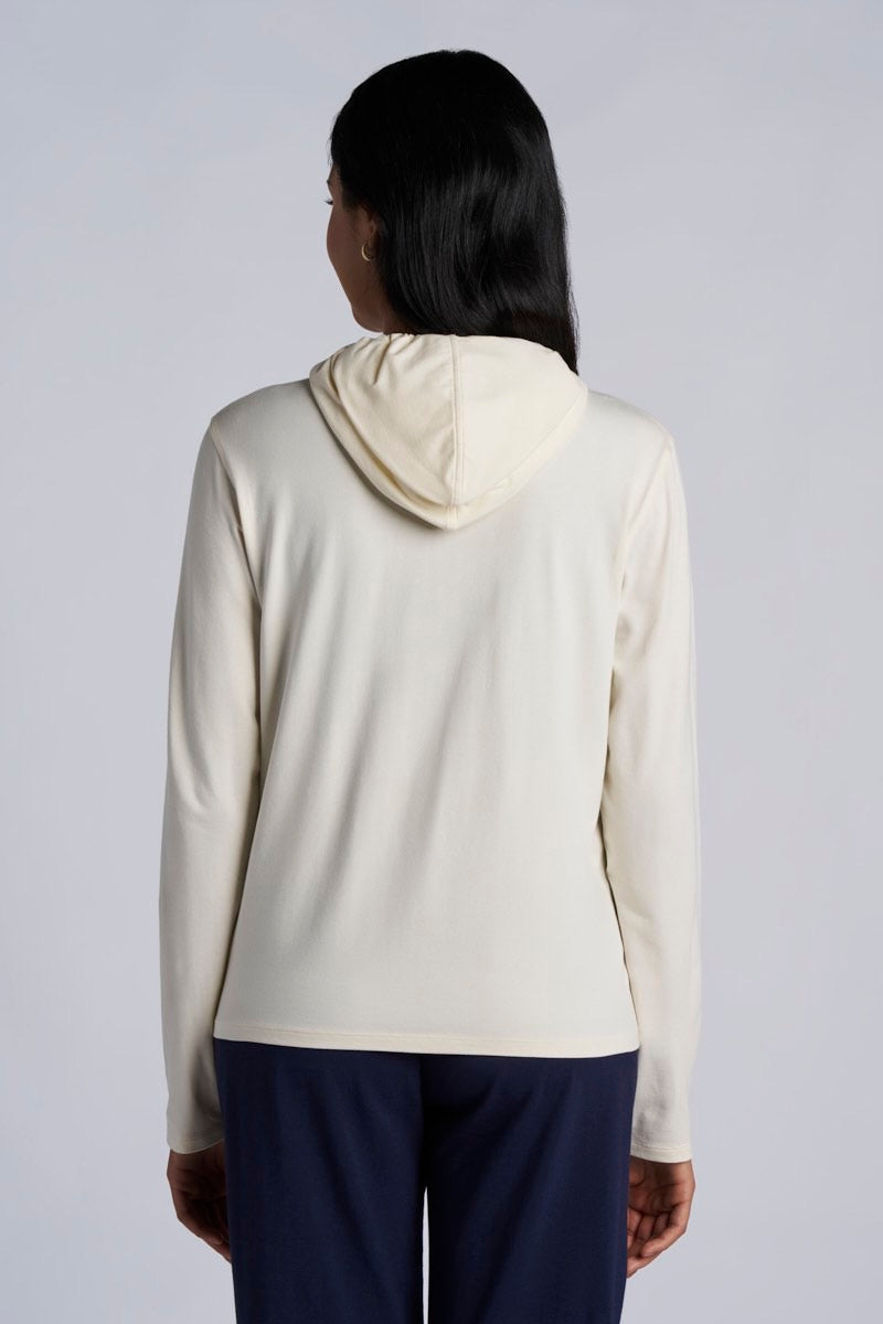 Seaside | Women's Zip-Up Hoodie | Vanilla