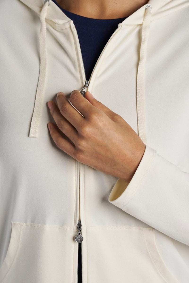 Seaside | Women's Zip-Up Hoodie | Vanilla