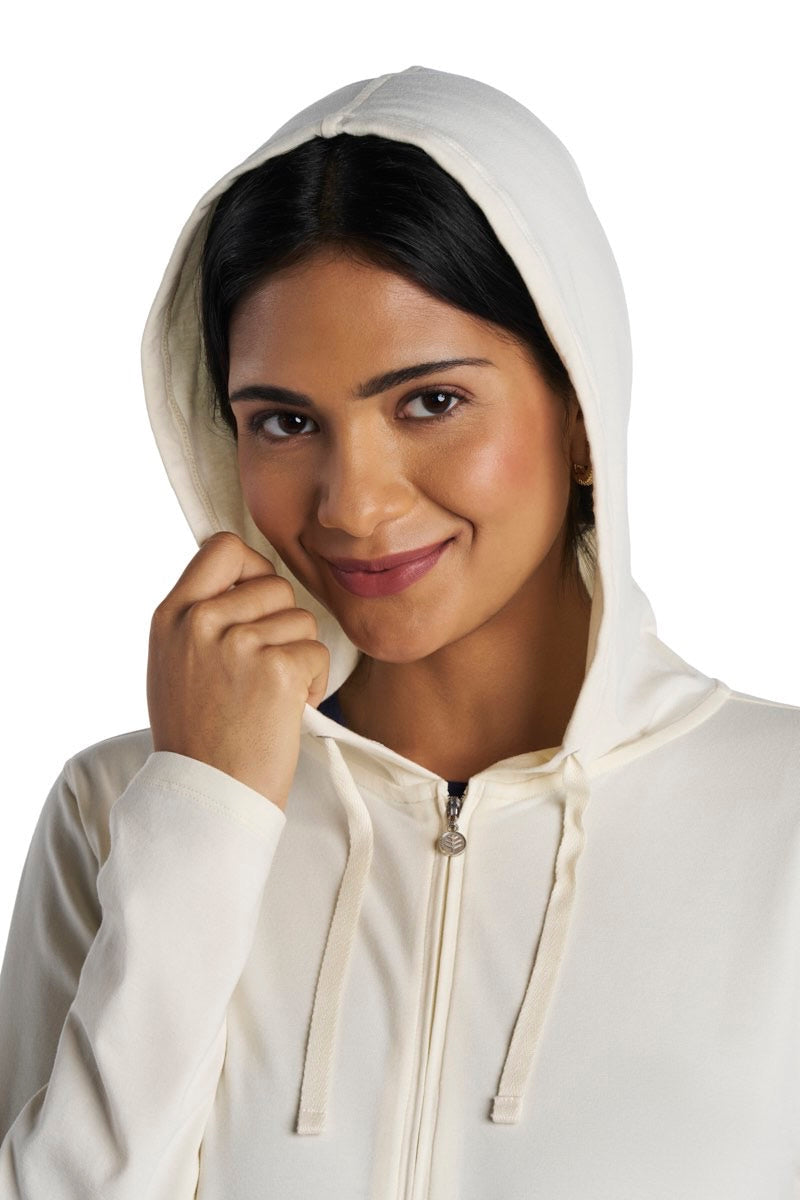 Seaside | Women's Zip-Up Hoodie | Vanilla