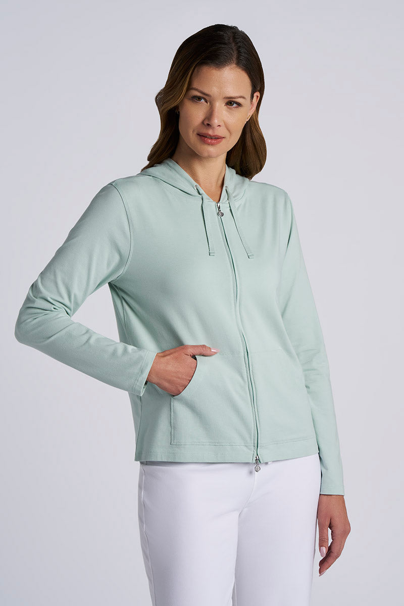 Seaside | Women's Zip-Up Hoodie | Misty Aqua
