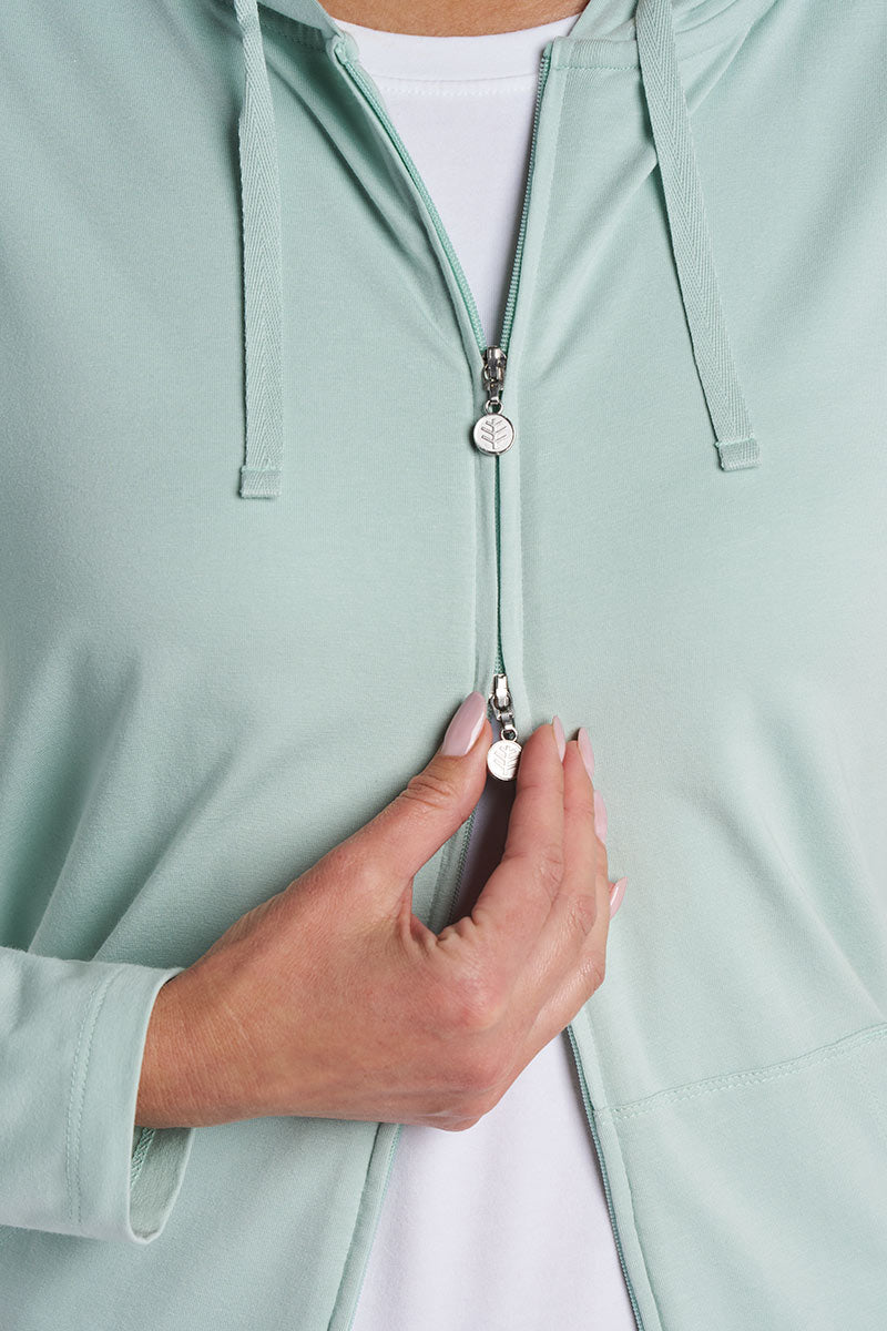 Seaside | Women's Zip-Up Hoodie | Misty Aqua