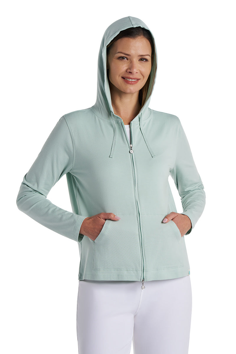 Seaside | Women's Zip-Up Hoodie | Misty Aqua