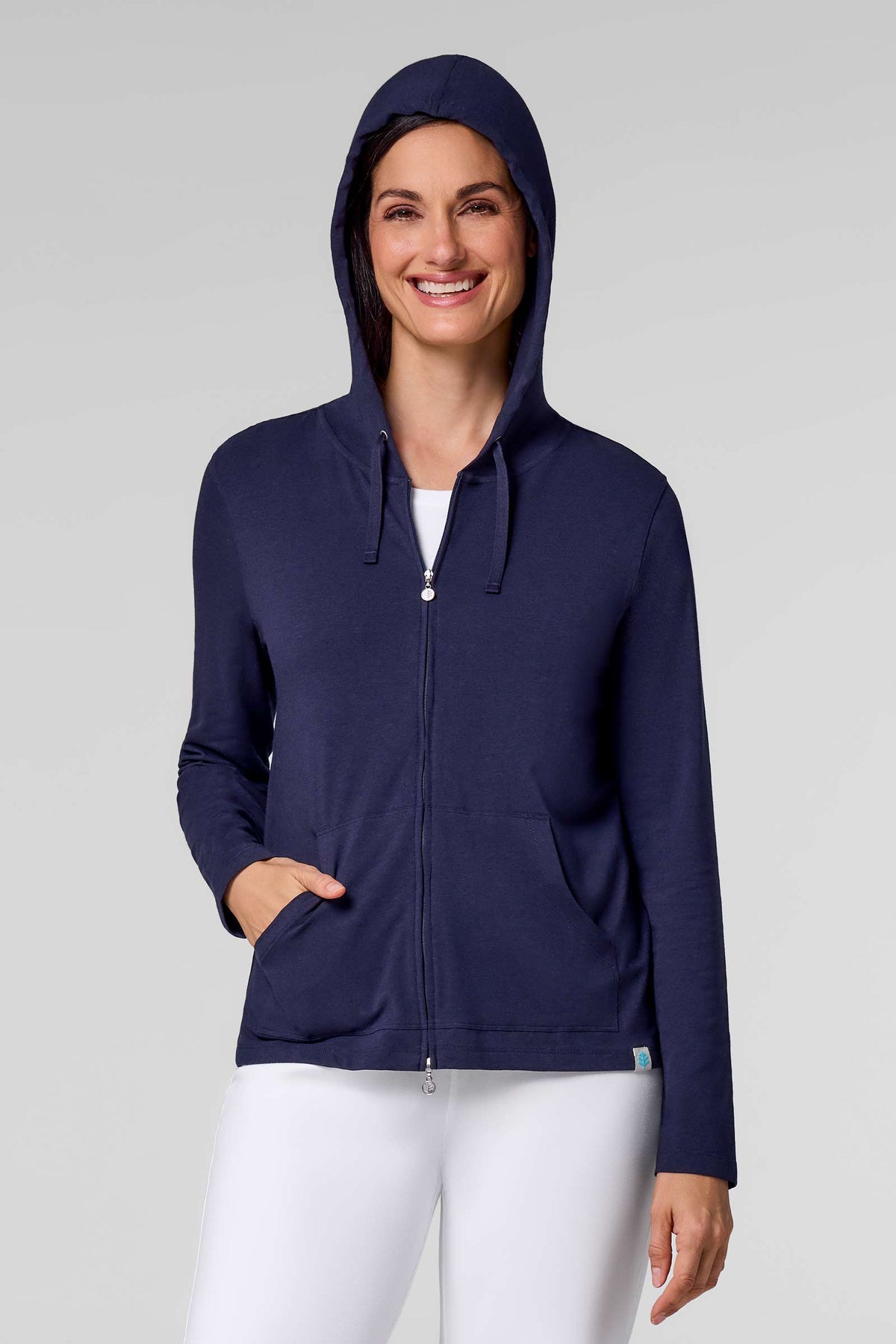 Seaside | Women's Zip-Up Hoodie | Navy
