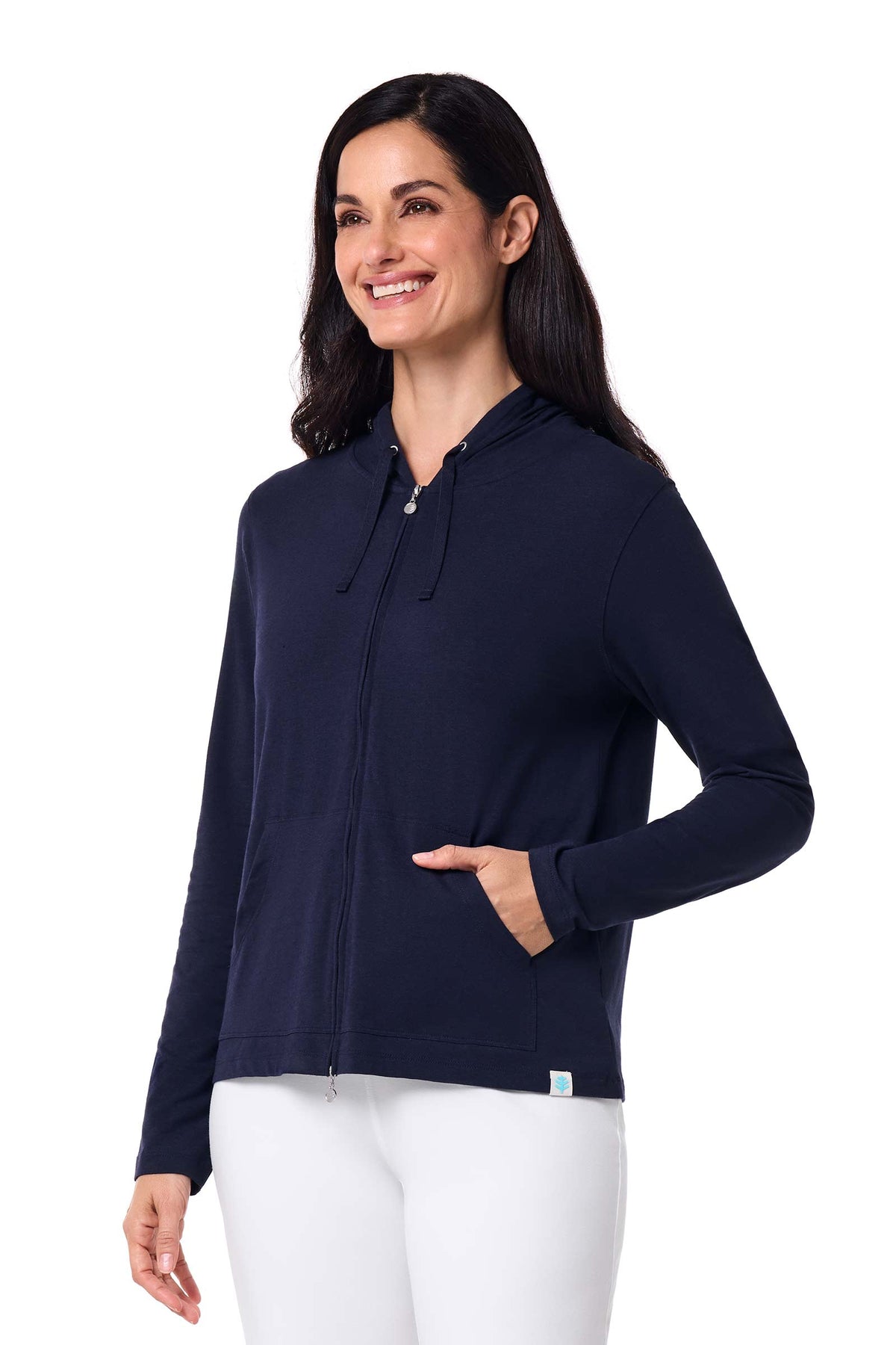 Seaside | Women's Zip-Up Hoodie | Navy