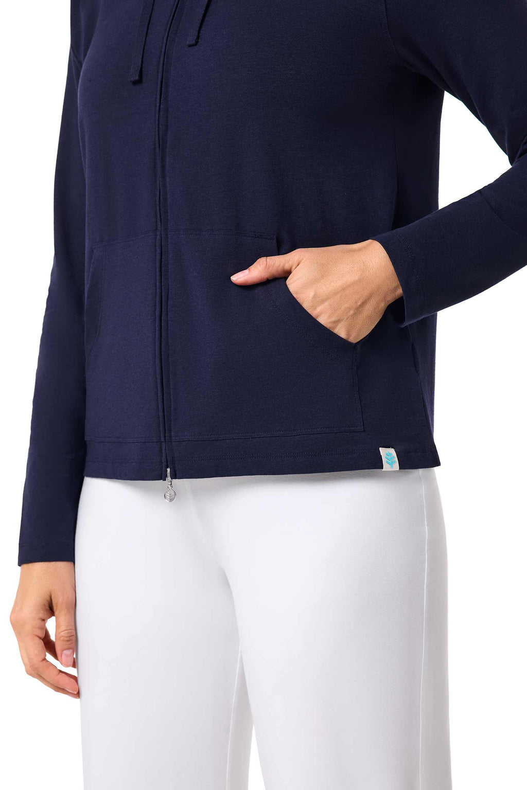 Seaside | Women's Zip-Up Hoodie | Navy