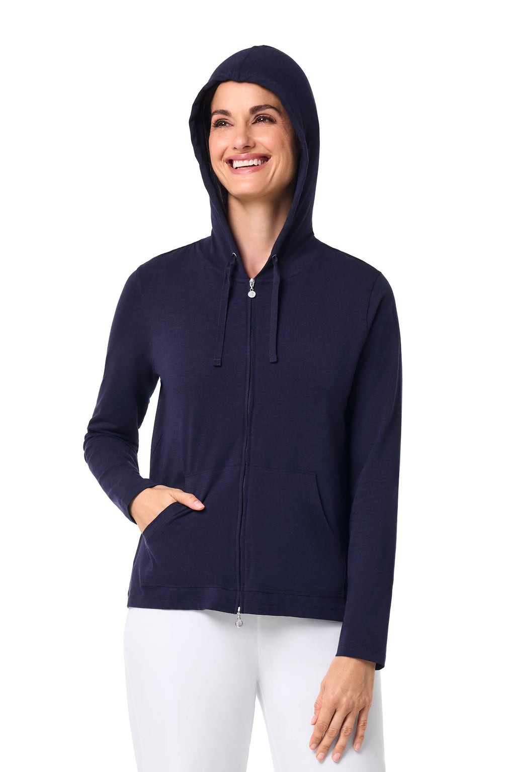 Seaside | Women's Zip-Up Hoodie | Navy