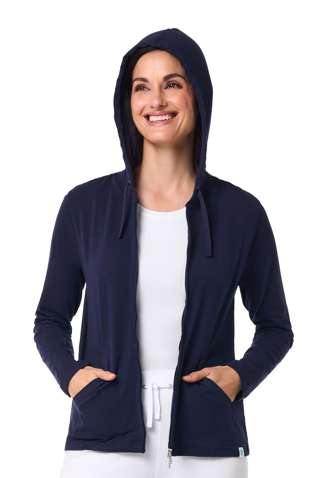 Seaside | Women's Zip-Up Hoodie | Navy