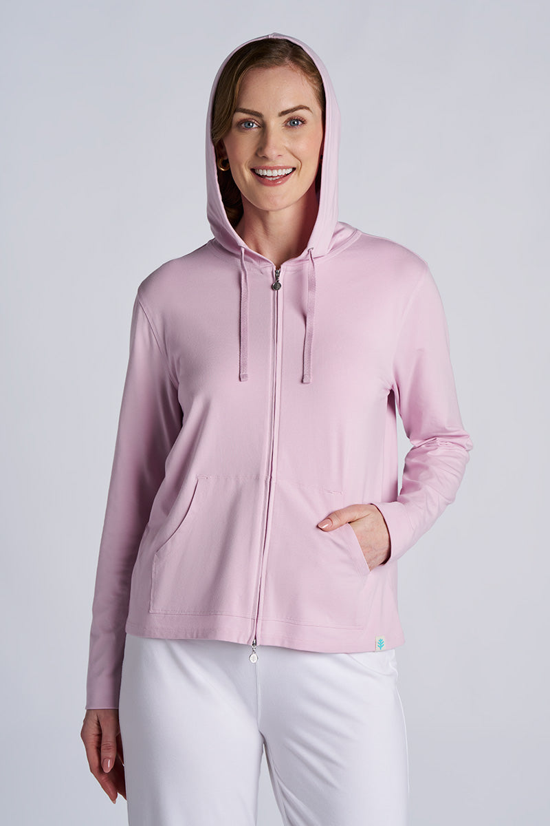 Seaside | Women's Zip-Up Hoodie | Powder
