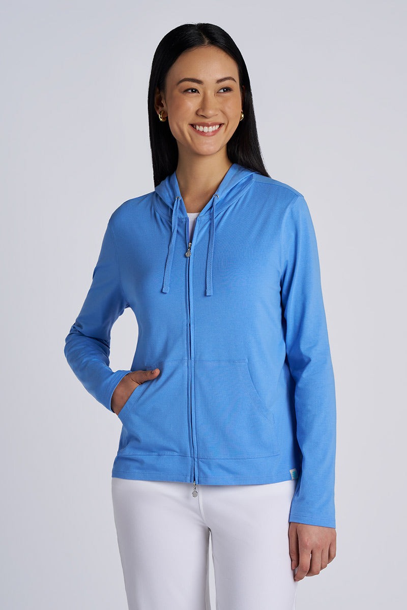 Seaside | Women's Zip-Up Hoodie | Bluebell