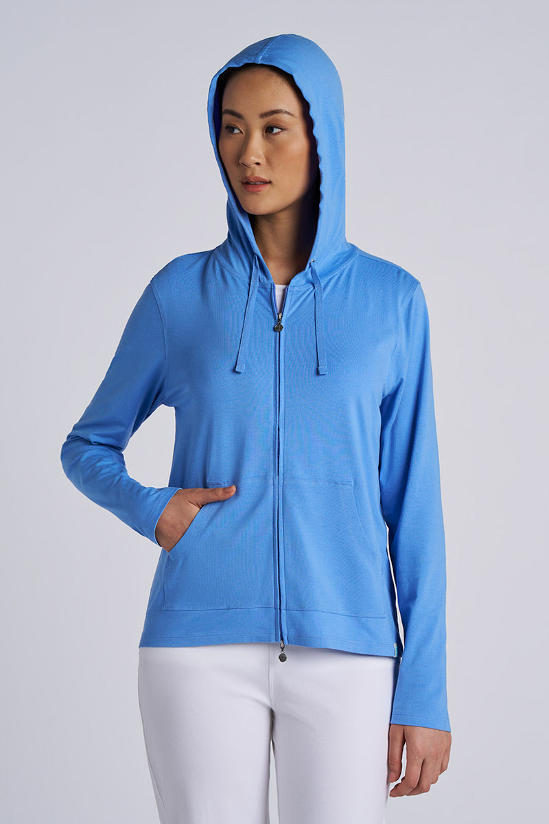 Seaside | Women's Zip-Up Hoodie | Bluebell