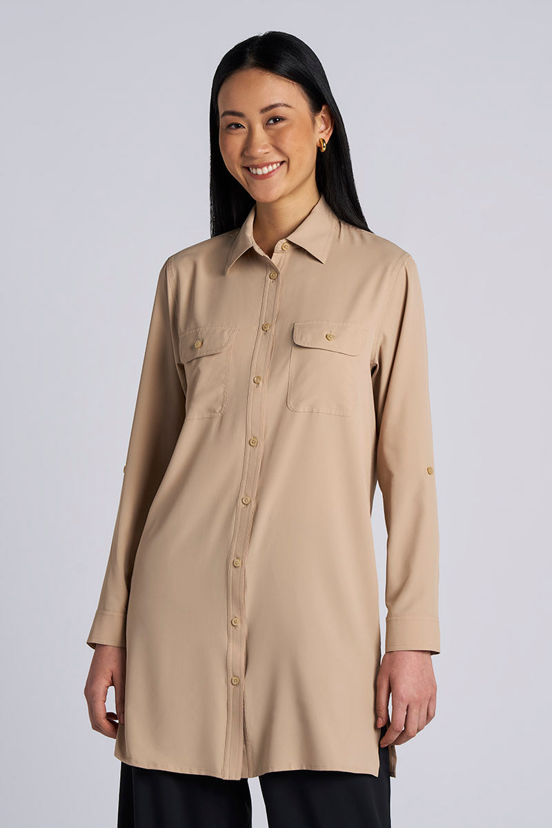 Santorini | Women's Tunic Shirt | Pale Khaki