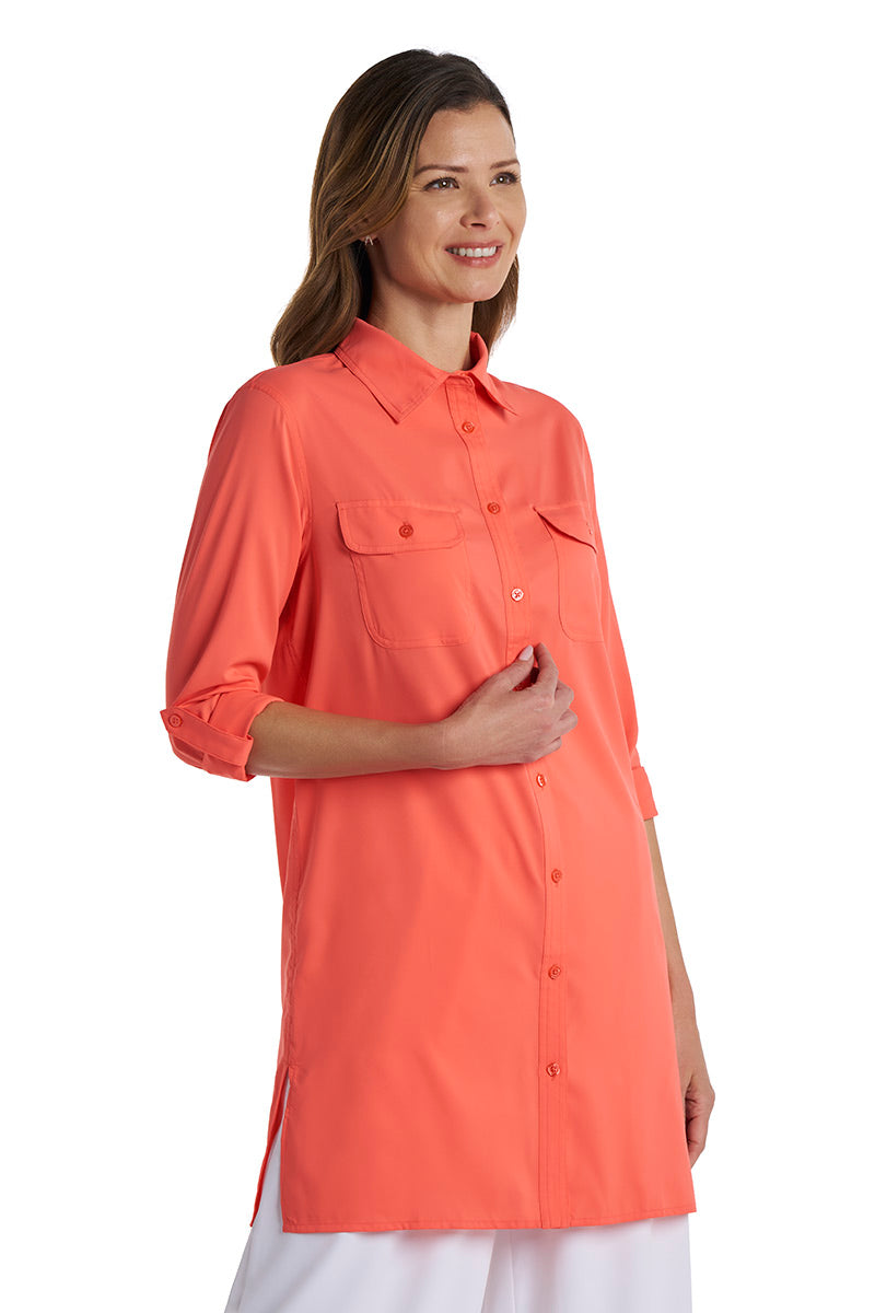 Santorini | Women's Tunic Shirt | Coral Reef