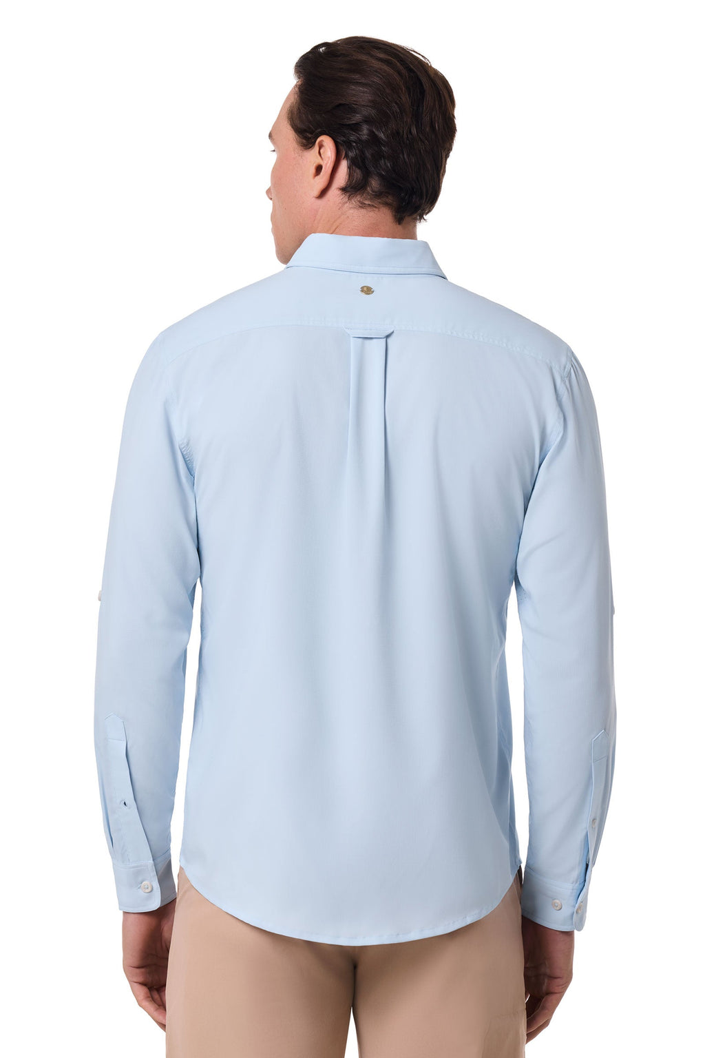 Coolibar Men's Aricia Long Sleeve Shirt, Light Blue