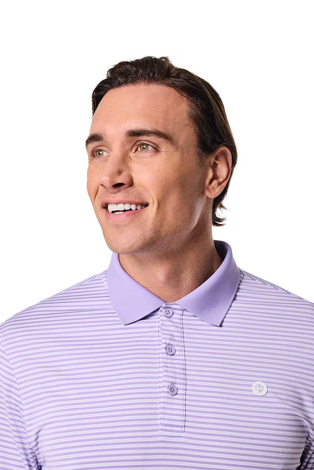 Coolibar Mens Erodym Long Sleeve Polo Sun Protection Breathable Quick Dry Active Athlon Fabric For Tennis And Golf