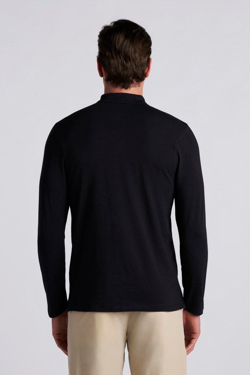 Coppitt | Men's Long Sleeve Weekend Polo | Black