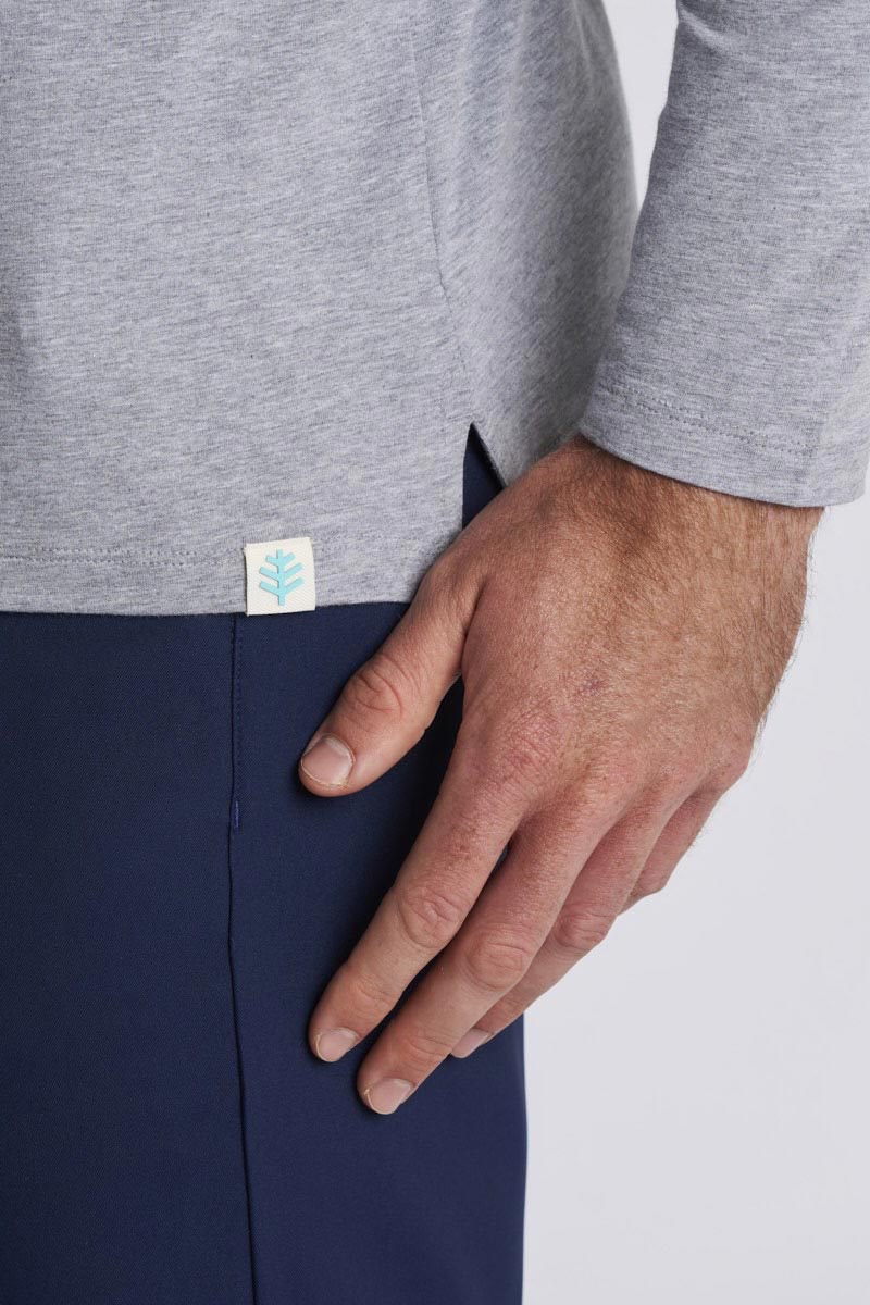 Coppitt | Men's Long Sleeve Weekend Polo | Grey Heather