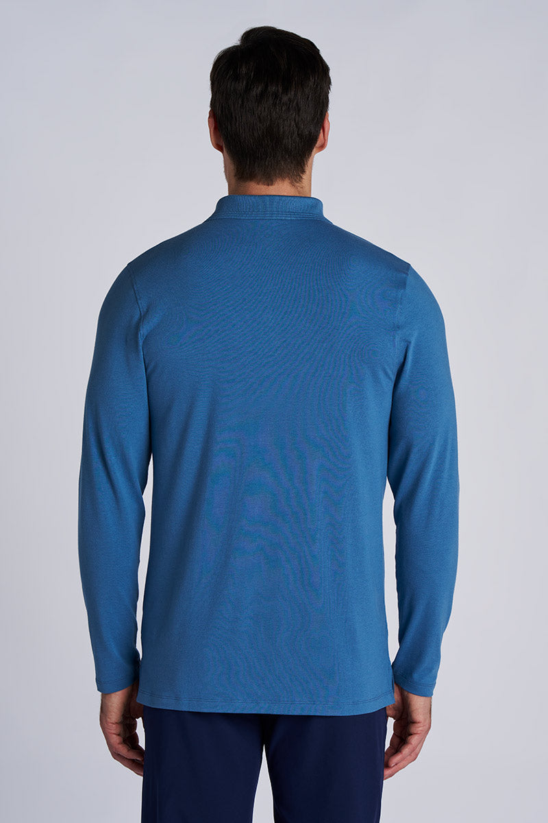 Coppitt | Men's Long Sleeve Weekend Polo | Blue Dusk