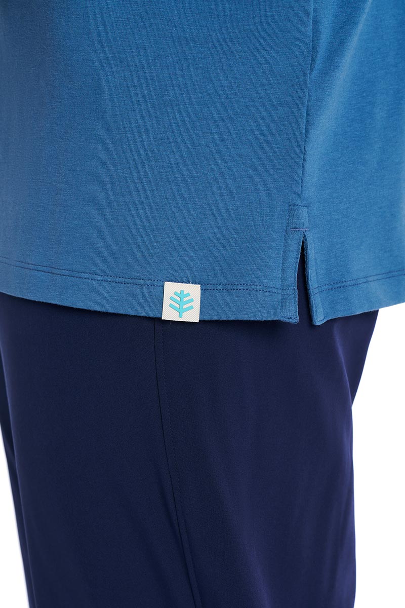 Coppitt | Men's Long Sleeve Weekend Polo | Blue Dusk