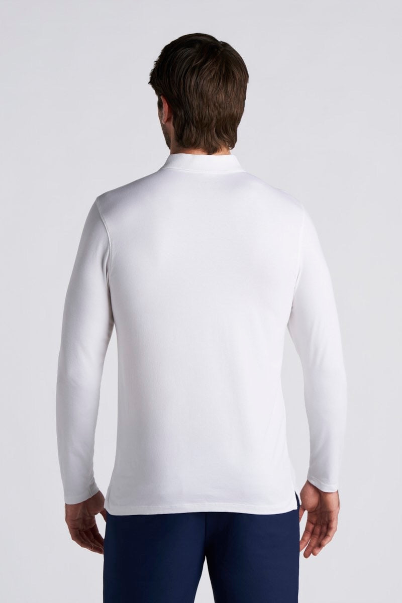 Coppitt | Men's Long Sleeve Weekend Polo | White