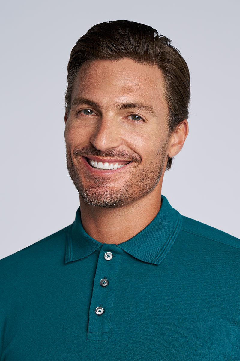 Coppitt | Men's Long Sleeve Weekend Polo | Transformative Teal