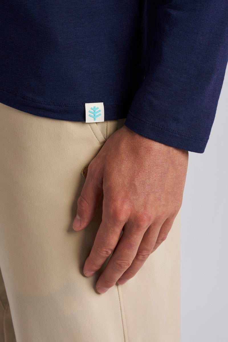 Coppitt | Men's Long Sleeve Weekend Polo | Navy