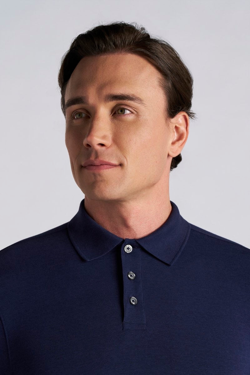 Coppitt | Men's Long Sleeve Weekend Polo | Navy
