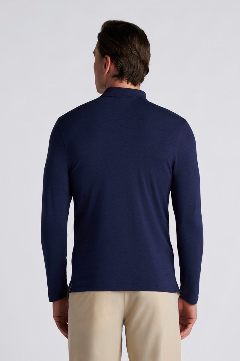 Coppitt | Men's Long Sleeve Weekend Polo | Navy