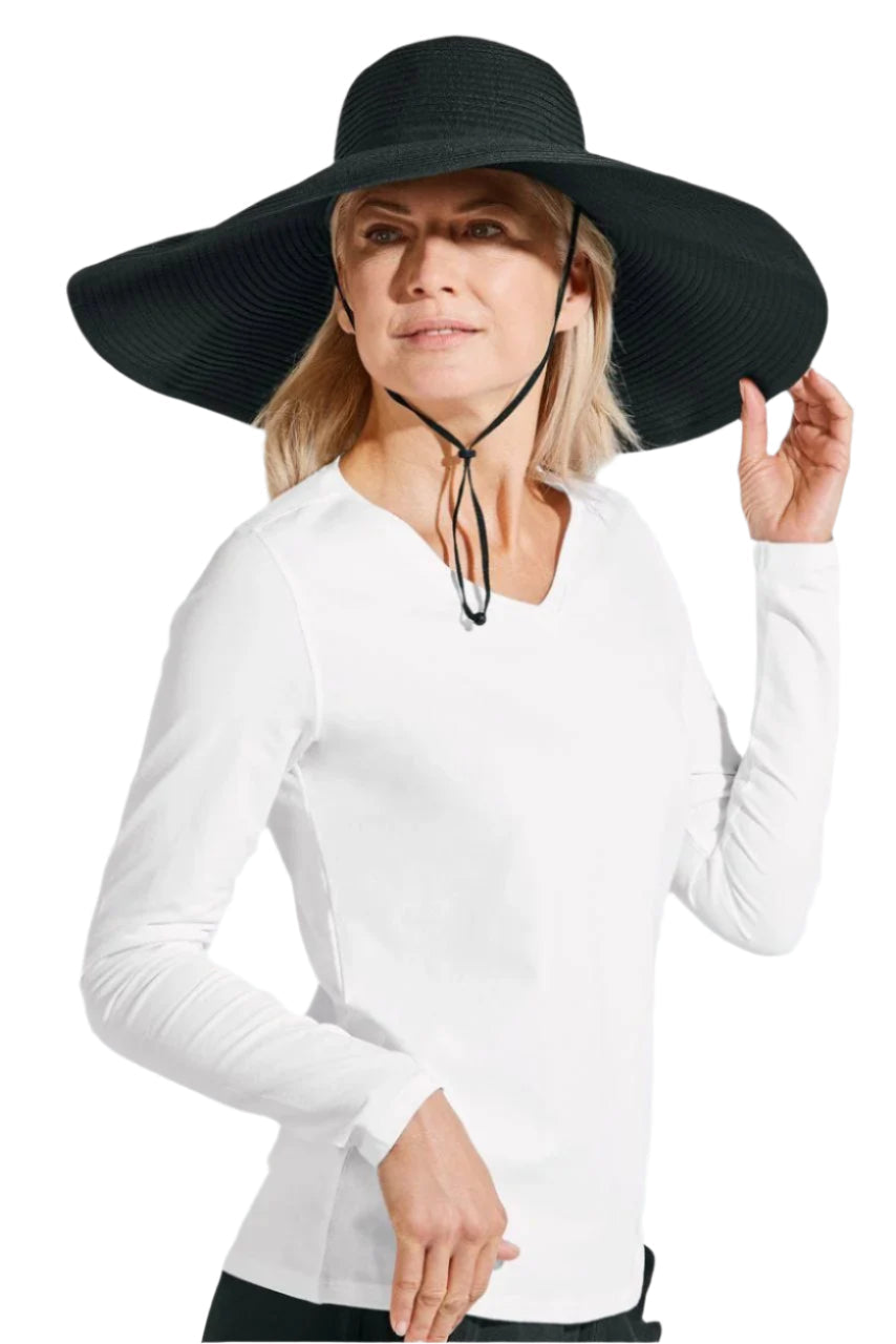 Shelby | Shapeable Poolside Hat | Black