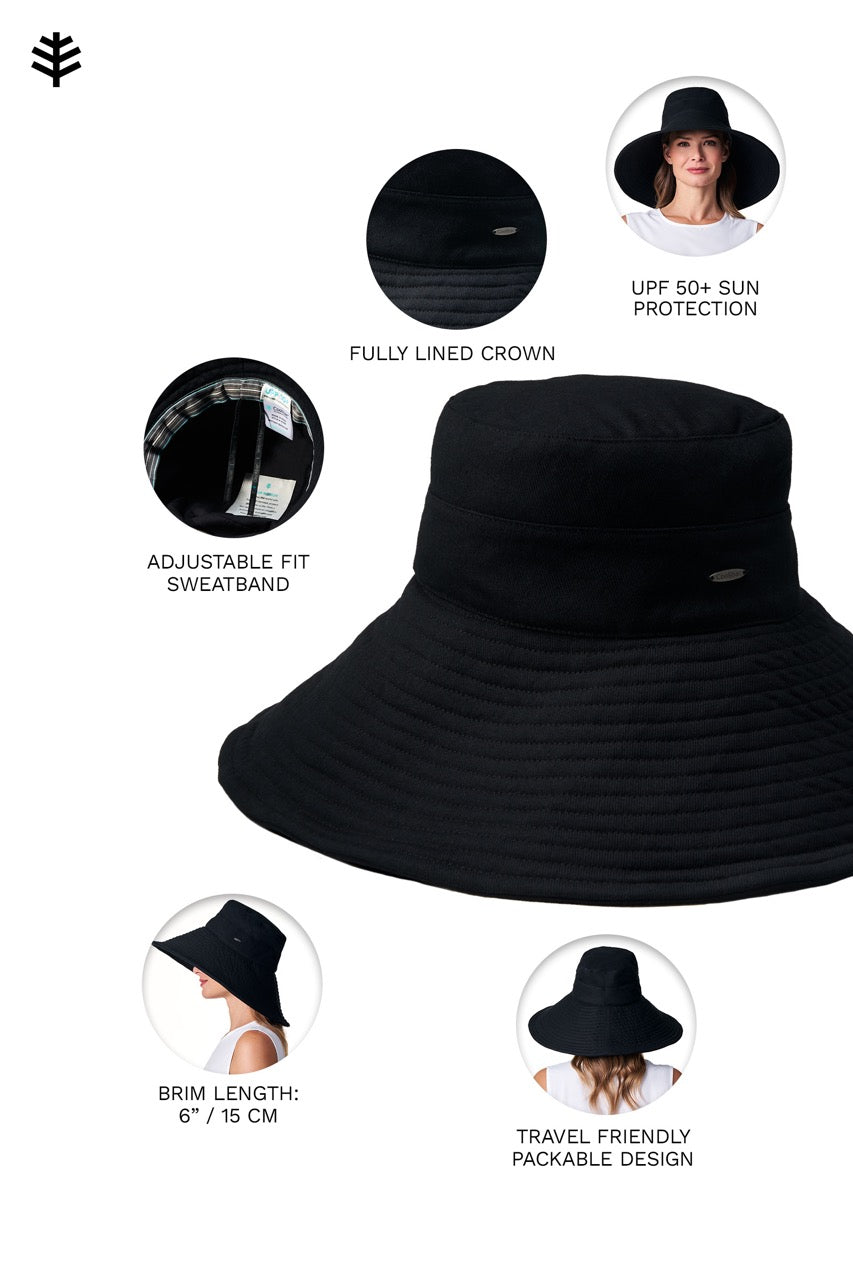 Brittany | Women's Beach Hat | Black