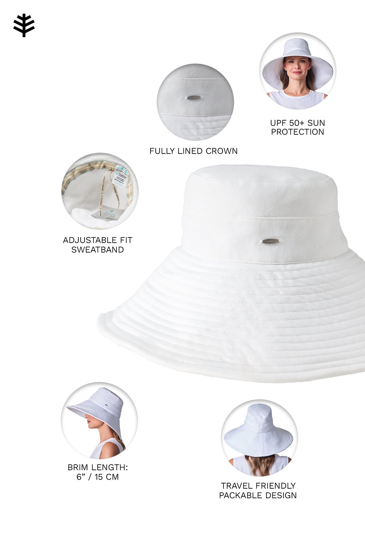 Brittany | Women's Beach Hat | Natural Modern Herringbone
