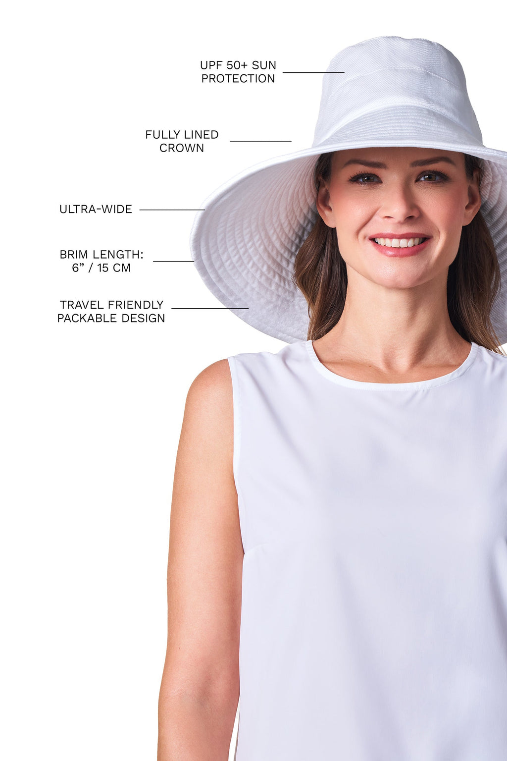Brittany | Women's Beach Hat | White